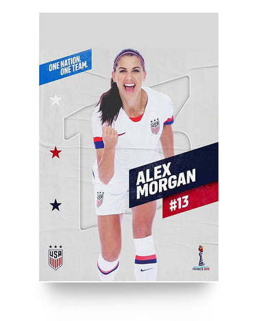 Alex Morgan Women's World Cup USWNT Champions Posters Awesome Gifts Decor Bedroom, Living Room 24x36 Poster